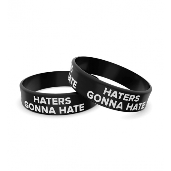 Wristband opaska sportowa 003 - HATERS GONNA HATE
